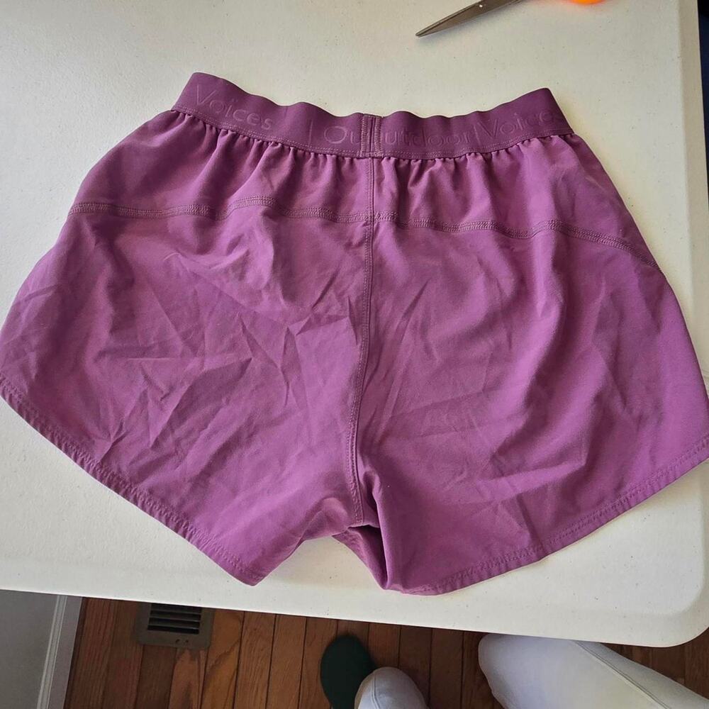 Outdoor Voices womens purple pink unlined athletic running shorts size XS - Picture 2 of 7